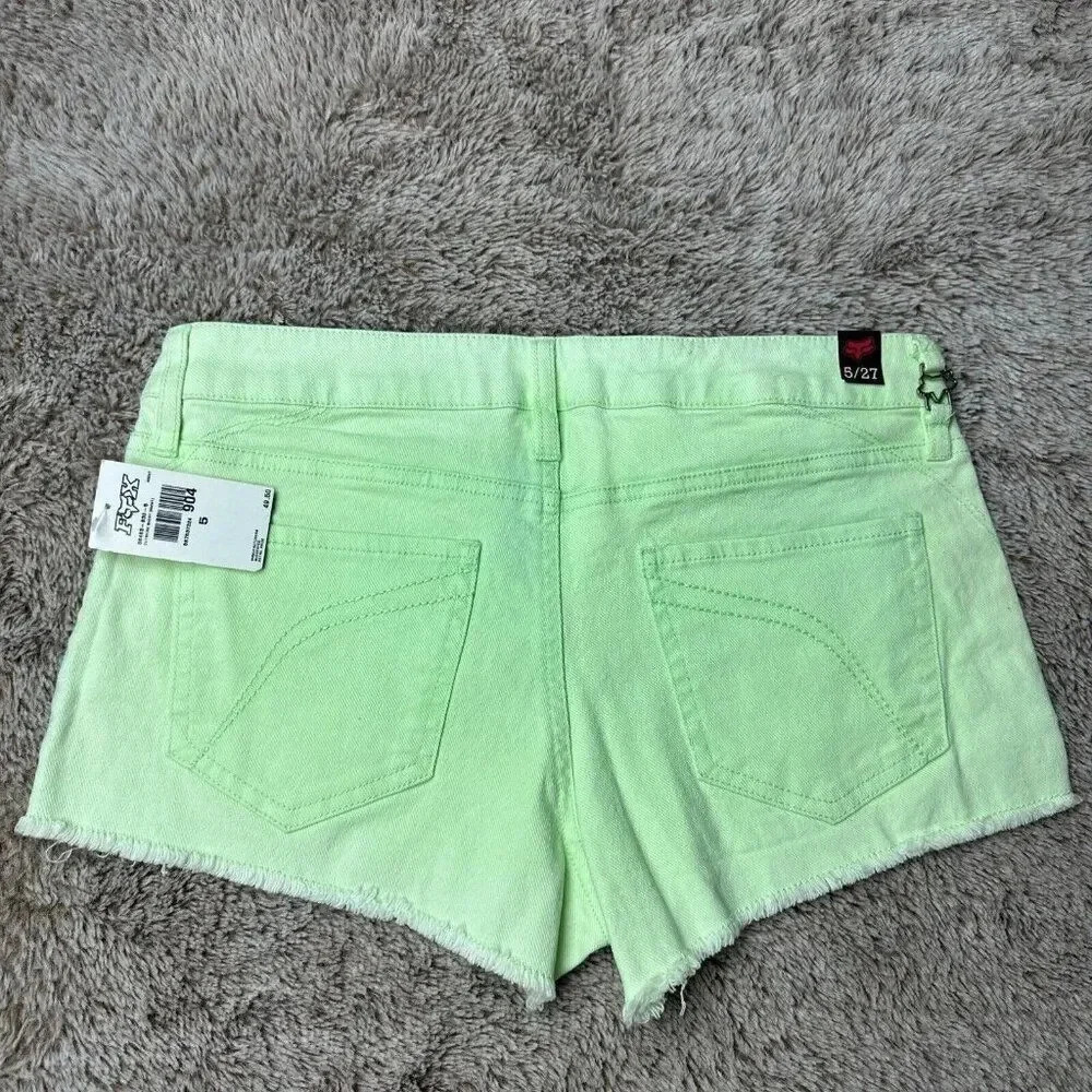 Fox Women's Outshine Cutoff Shorts Green Size 5 - Picture 3 of 16